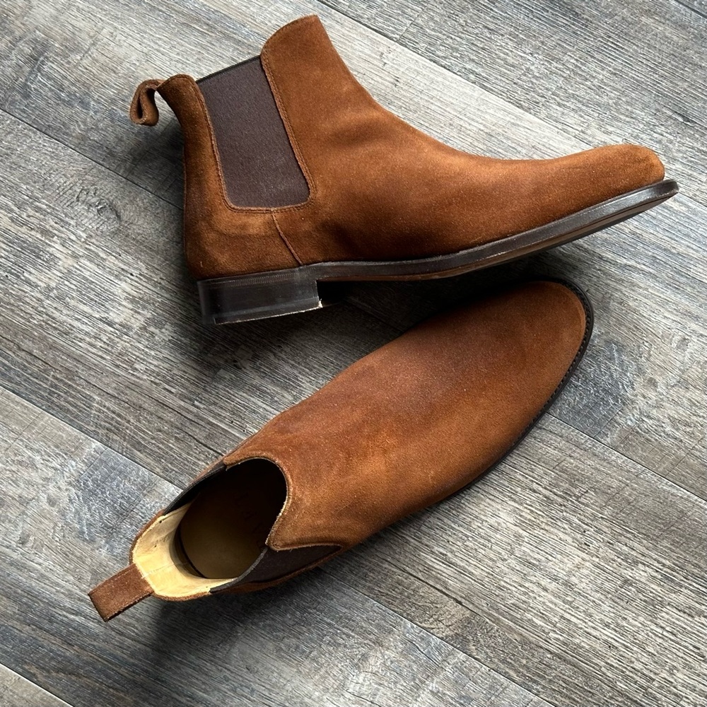 Taft Jude Cognac Suede Ankle Boots, Size 7,  EUC